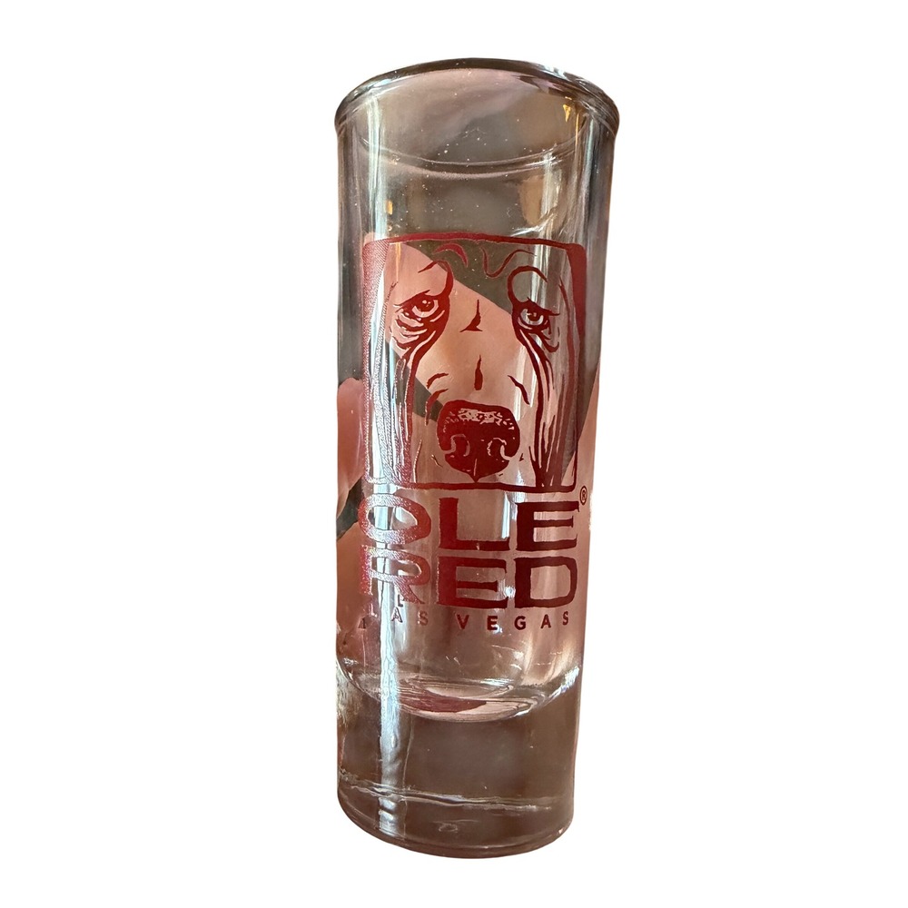Ole Red Shot Glass Las Vegas Clear Red Excellent Blake Shelton Souvenir Tall